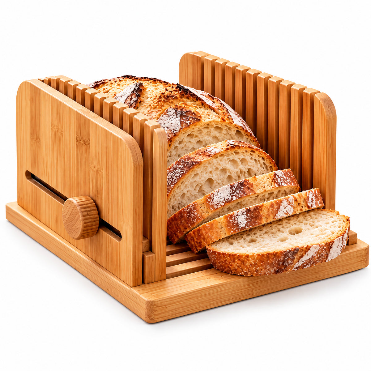 rovenella™ Adjustable Bamboo Bread Slicing Guide - detail image 1