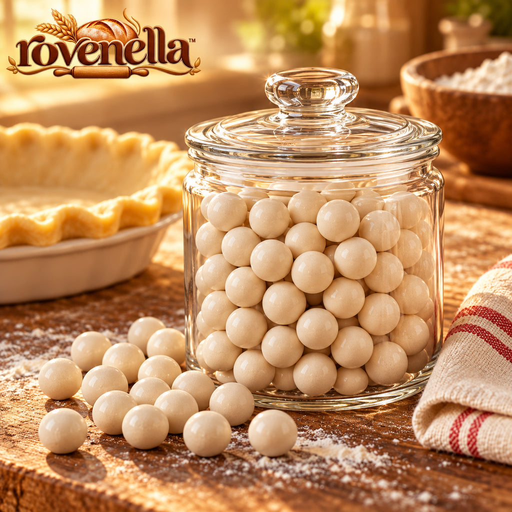 rovenella™ Ceramic Pie Weights with Glass Jar - main image