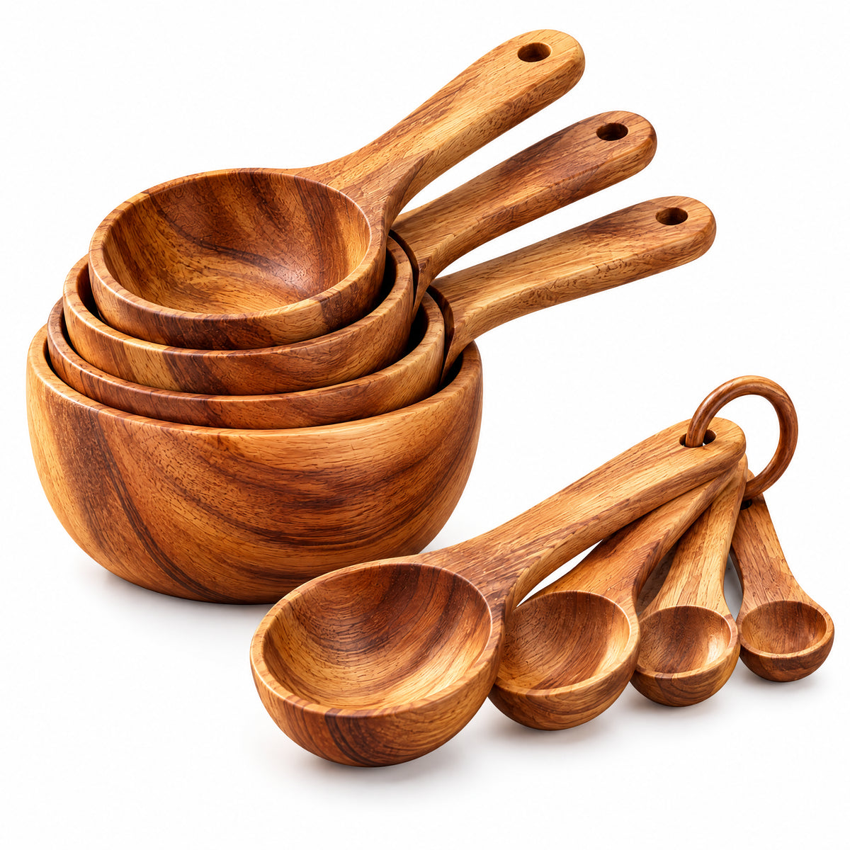 rovenella™ Wooden Measuring Cup & Spoon Set - detail image 1