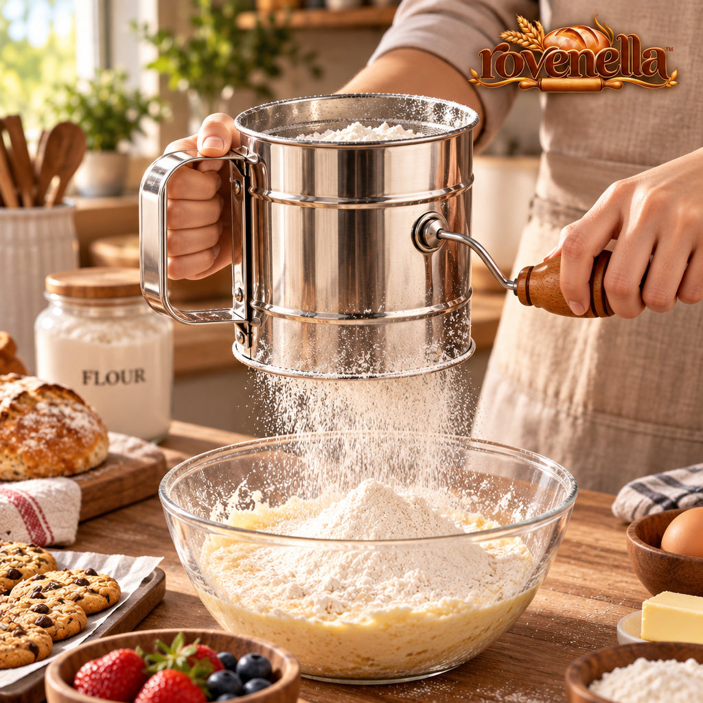 rovenella™ Stainless Steel Hand-Crank Flour Sifter - detail image 1
